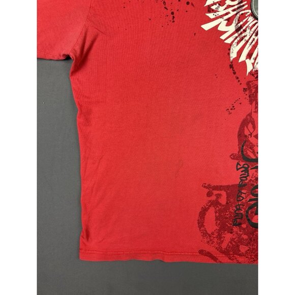 Vintage Y2K SouthPole AOP Red Shirt XL Streetwear Hype Art Logo Rare Hip Hop Art - Picture 6 of 16